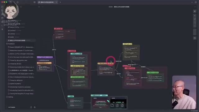 Obsidian Canvas界面演示：连接线建立笔记关系